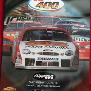NASCAR- Vintage Racing Program- Michigan Kmart 400 June 11, 2000 with Diecast Race Car