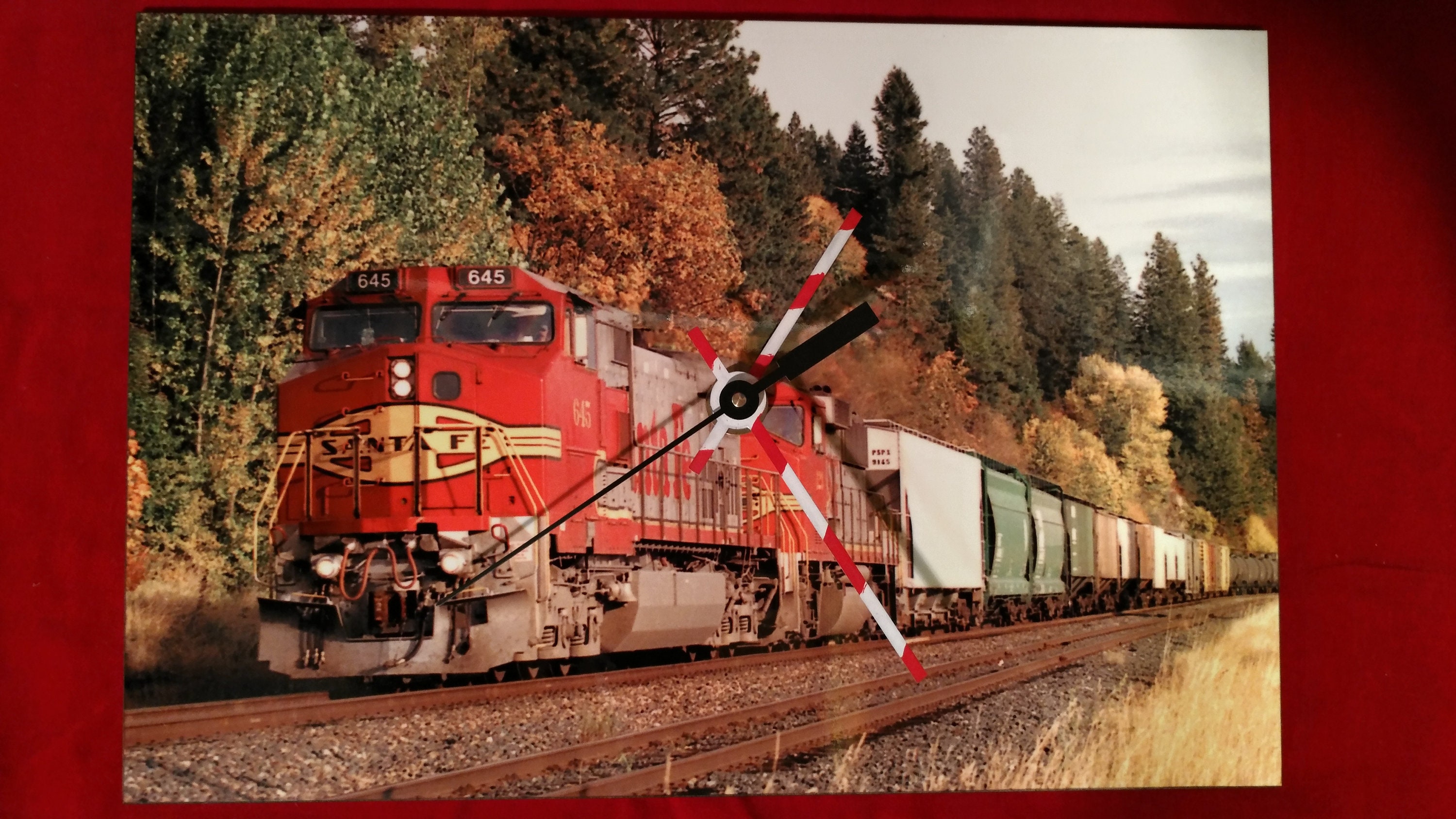 ATSF SANTA FE Railroad Train Wall Clock ATSF1 Etsy