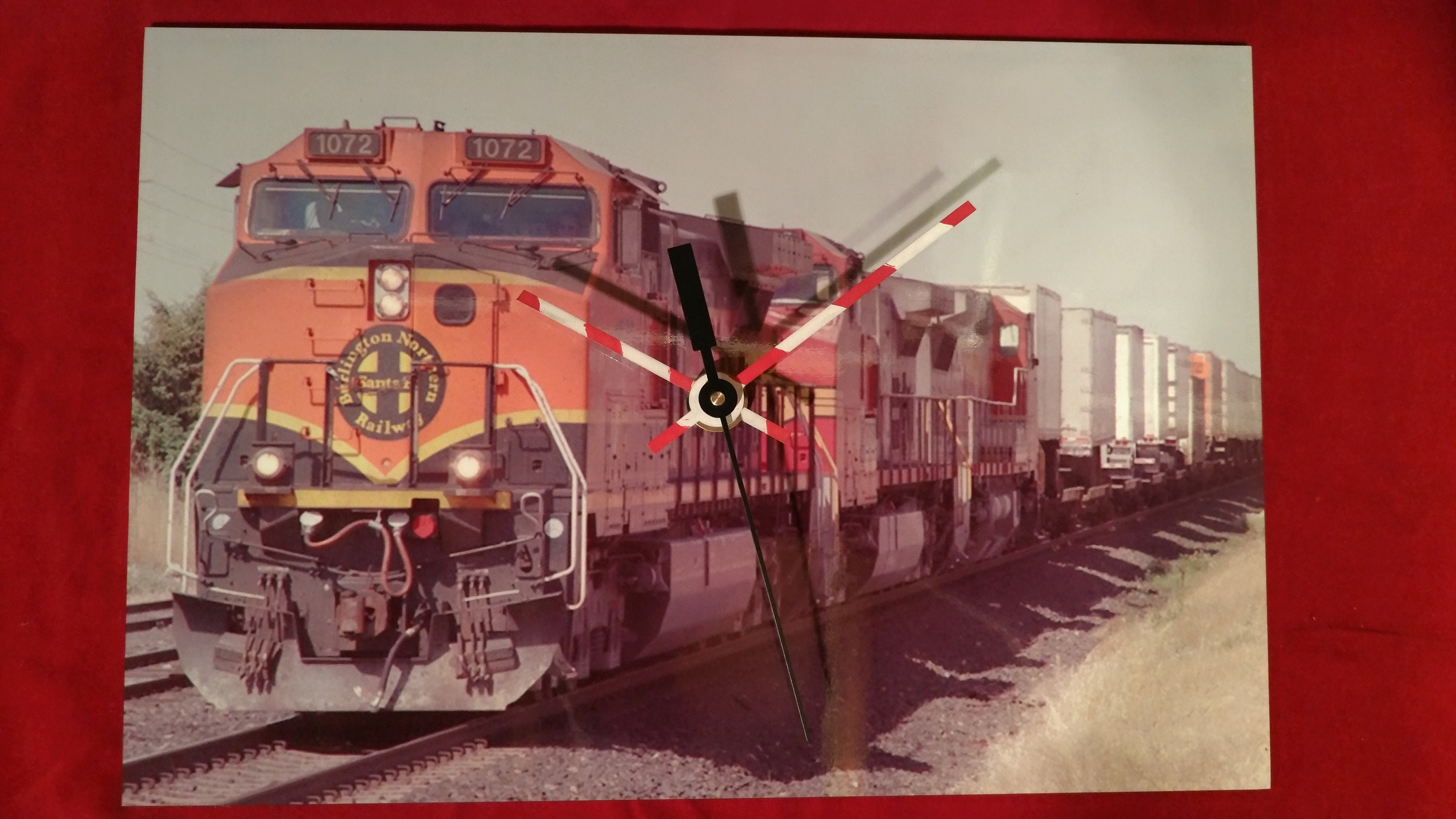 Burlington Northern Santa Fe Railroad Train Wall Clock Etsy