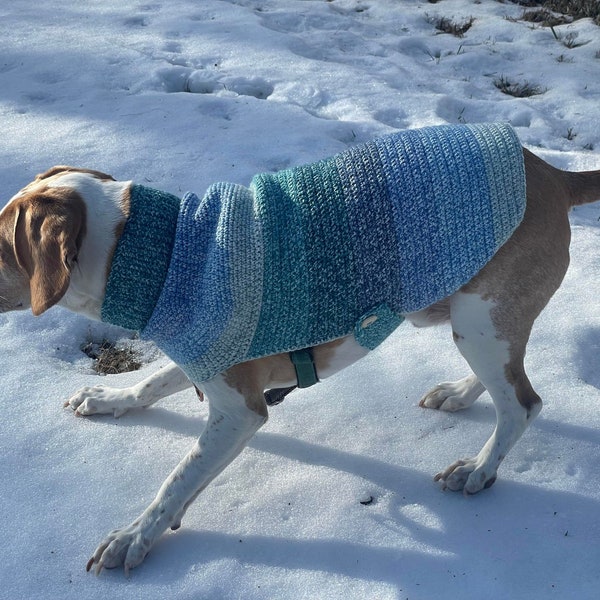 Crochet Dog Sweater Pattern | Small Medium Large XL | Multi Size Dog Sweater