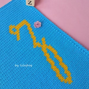 PATTERN - Alphabet Letter Z in Tapestry Crochet, Instant Download PDF in English and Spanish, DIY Tutorial