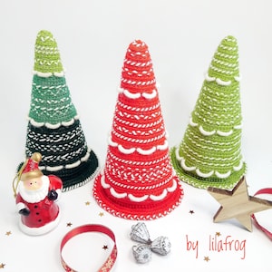 Christmas Tree Cone Crochet Pattern, Christmas Tree Amigurumi Ornament, Amigurumi Christmas Decor, Holiday Ornament - PDF PATTERN Tutorial
