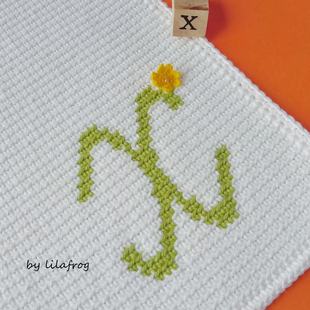 PATTERN Alphabet Letter X in Tapestry Crochet Instant Etsy