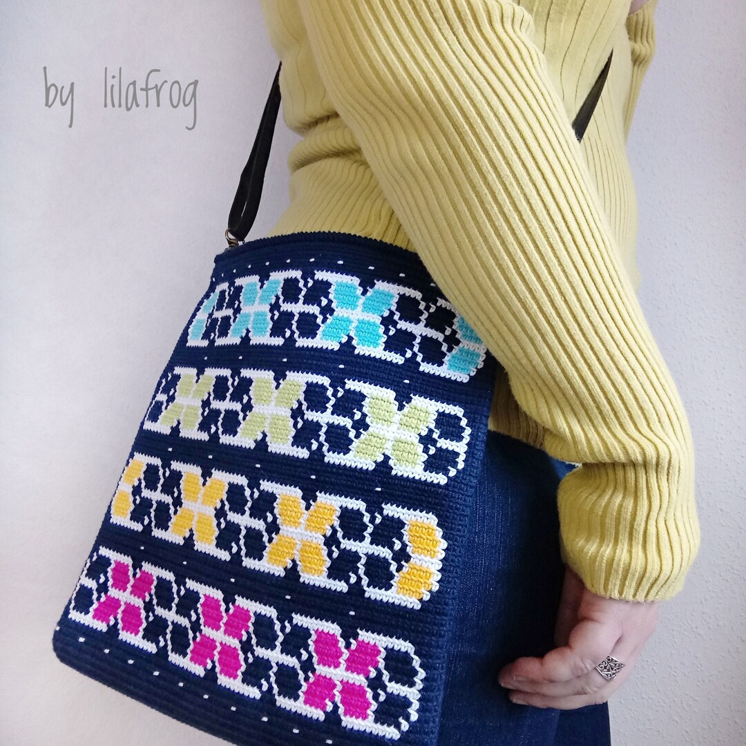 Tapestry Crochet Bag Pattern Crochet Crossbody Bag Crochet Etsy