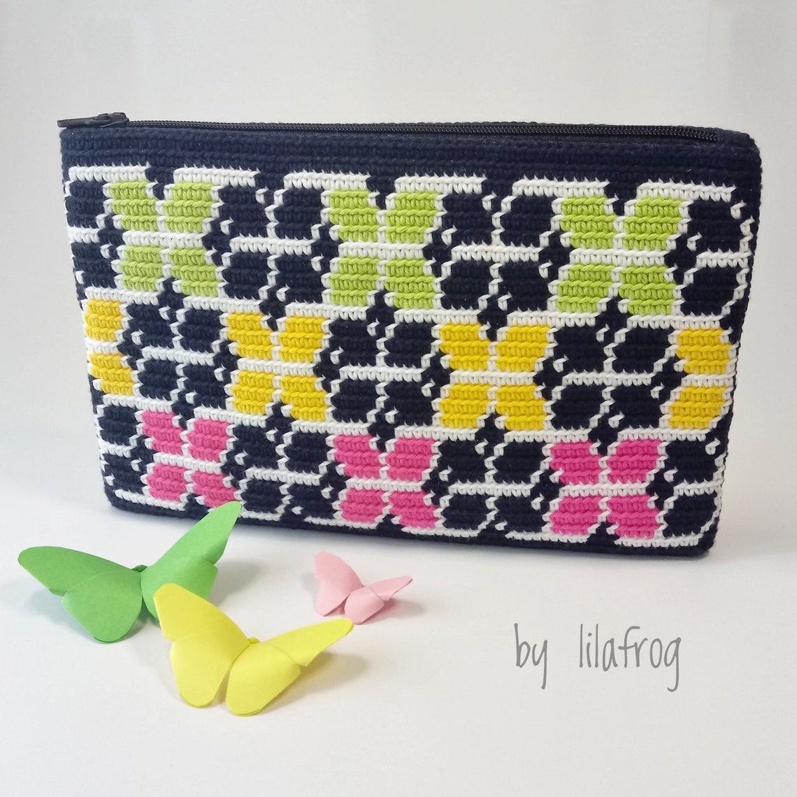 Tapestry Crochet Pouch and Bag Set Patterns Crochet Handbag - Etsy