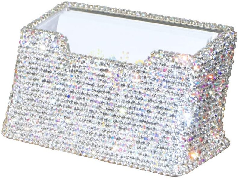 Bling Business Card Holder Stand Name Cards Office Desk Etsy