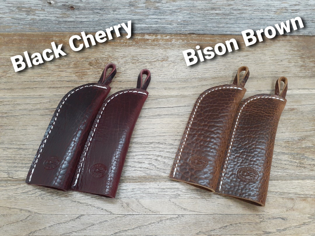 BUFFALO Leather Pan Handle Covers. Cast Iron Pan or Skillet Handle