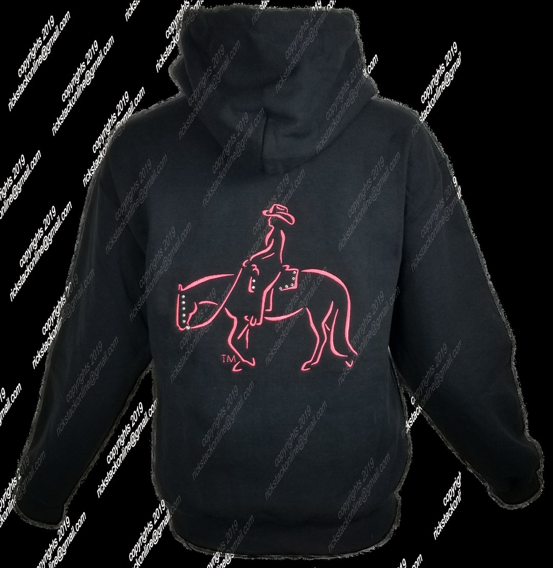 Embroidered Horse Hoodie...show Horse...horse Lover...horse Etsy