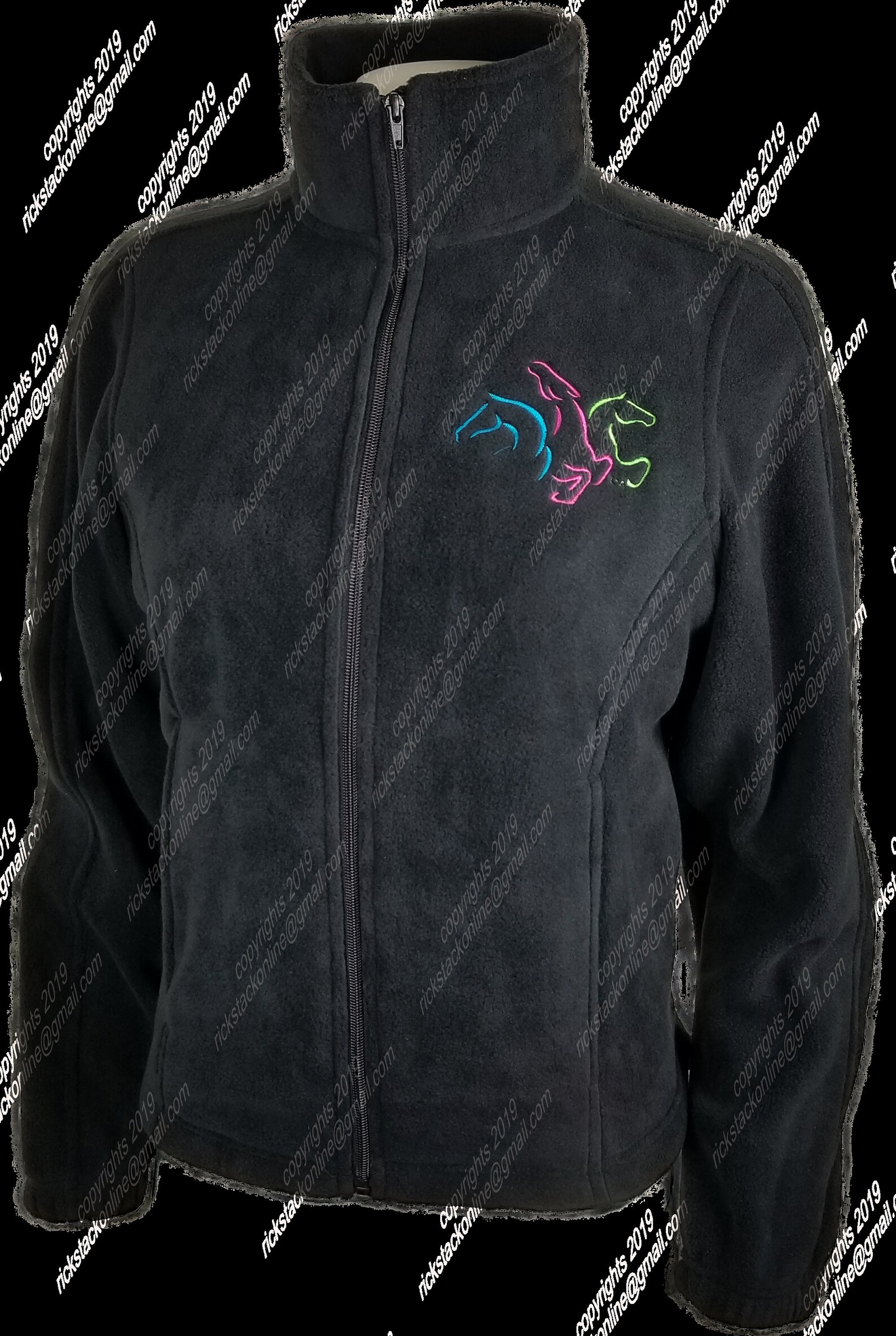 Embroidered Horse Fleece Jacket.....three Horses Etsy