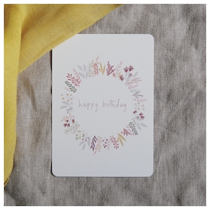 Birthday card | Flower wreath | Birthday card