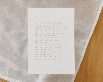 Tarjeta de cumpleaños personalizada | Tarjeta de cumpleaños minimalista – «Qué bonito que hayas nacido» – Tarjeta de felicitación de cumpleaños