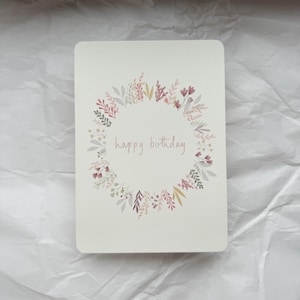 Geburtstagskarte | Blumenkranz | Karte zum Geburtstag