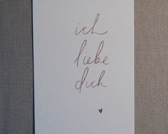 Postkarte „ich liebe dich“