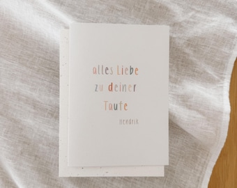 Personalized baptism card | Baptism card | Baptism gift | Baptism card with name