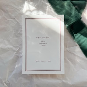 Weihnachtskarte personalisiert | schlichte Weihnachtskarte | Weihnachtskarte mit Namen | Weihnachtskarte modern