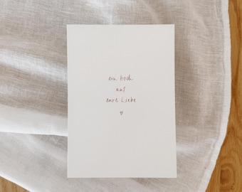 Personalized wedding card | A toast to your love | Wedding card | Engagement card | Wedding card with names | Envelope included