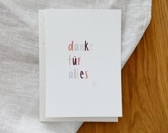 Thank you card for the teacher | Thank you card for every occasion | Personalized thank you card