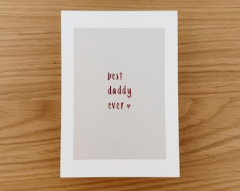 Karte zum Vatertag | Vatertagskarte | Karte für Papa | Karte Lieblingspapa | best Daddy ever | Karte Papa Geburtstag