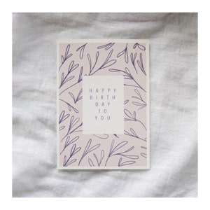 Mediterranean birthday card | happy birthday to you | Simple birthday card
