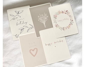 Ensemble de cartes d'anniversaire | cartes d'anniversaire simples | carte d'anniversaire