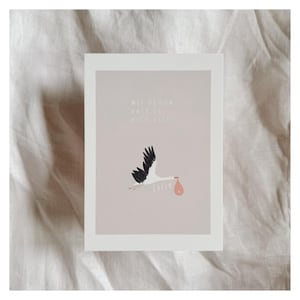 che bello che esisti | Biglietto di nascita | Biglietto di nascita personalizzato | Carta con cicogna