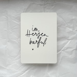 Postcard “barefoot at heart”