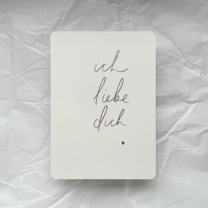 Postkarte „ich liebe dich“