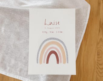 Personalized birth poster | Name, date of birth & details | Nursery decor | Birth poster | Birth gift