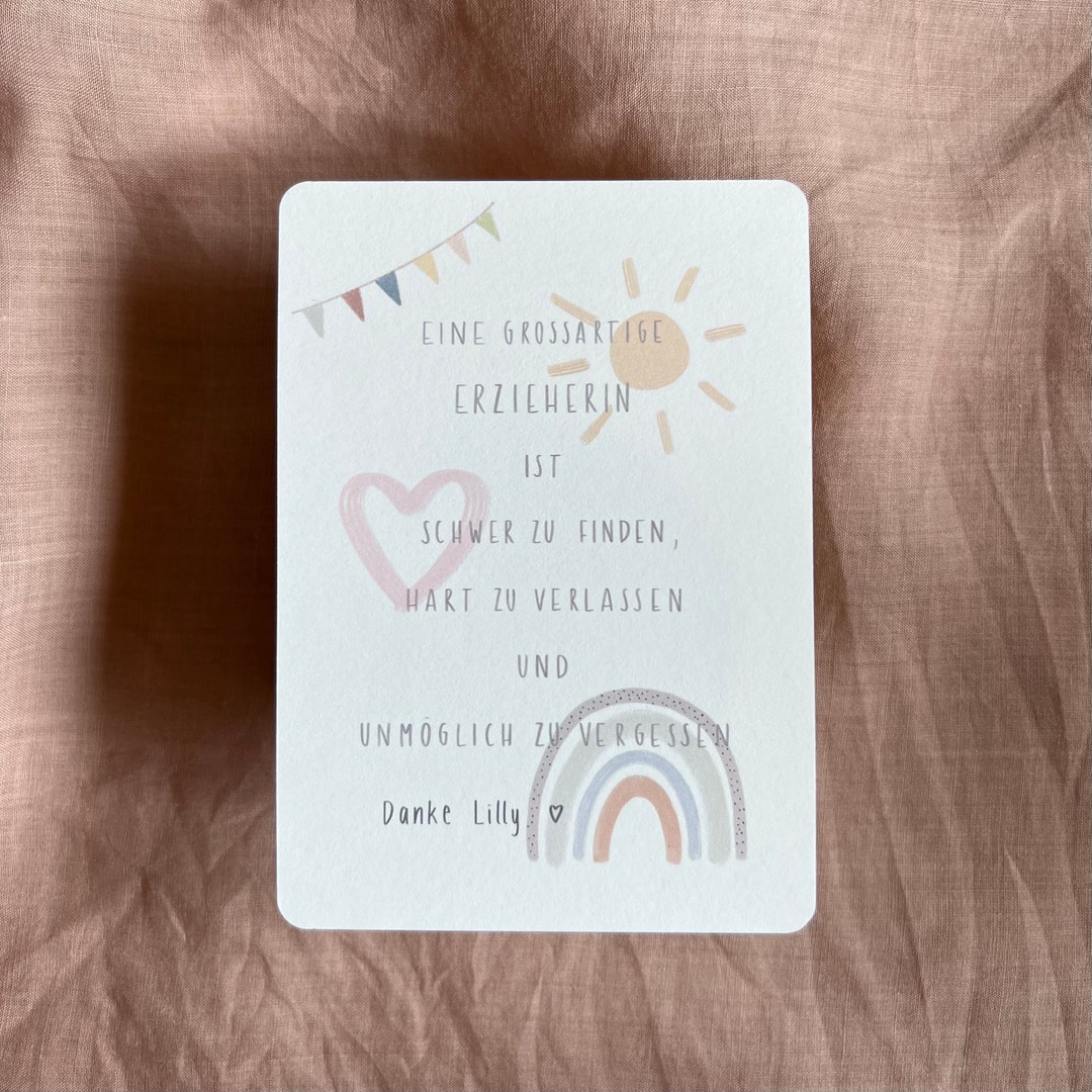  Foto zu Card Educator Kindergarten Farewell Farewell Gift Poster Educator Kita 