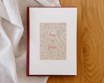 Wedding card "Cheers to forever" | Modern wedding card including envelope