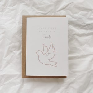 Carte de baptême personnalisable | Carte de baptême | Cadeau de baptême | Carte de baptême avec colombe