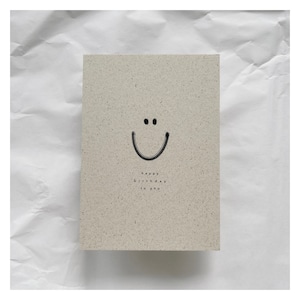 Birthday card smiley | Birthday card | Grass cardboard birthday card