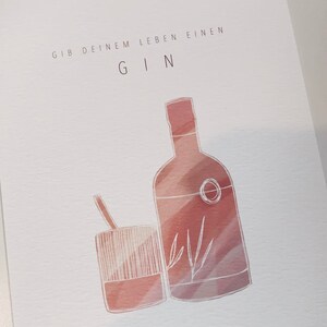 Birthday card Gin "give your life a gin"