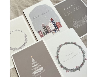 colorful Christmas card set | Card set for Christmas