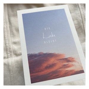 Carte de deuil « l’amour reste »