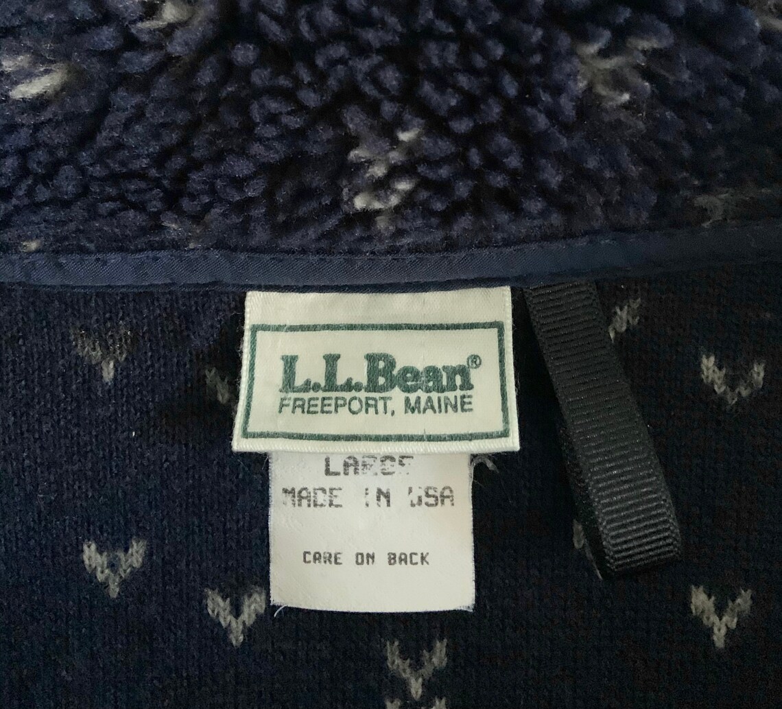 Vintage 1990s LL BEAN Womens Birdseye Deep Pile Fleece Jacket | Etsy