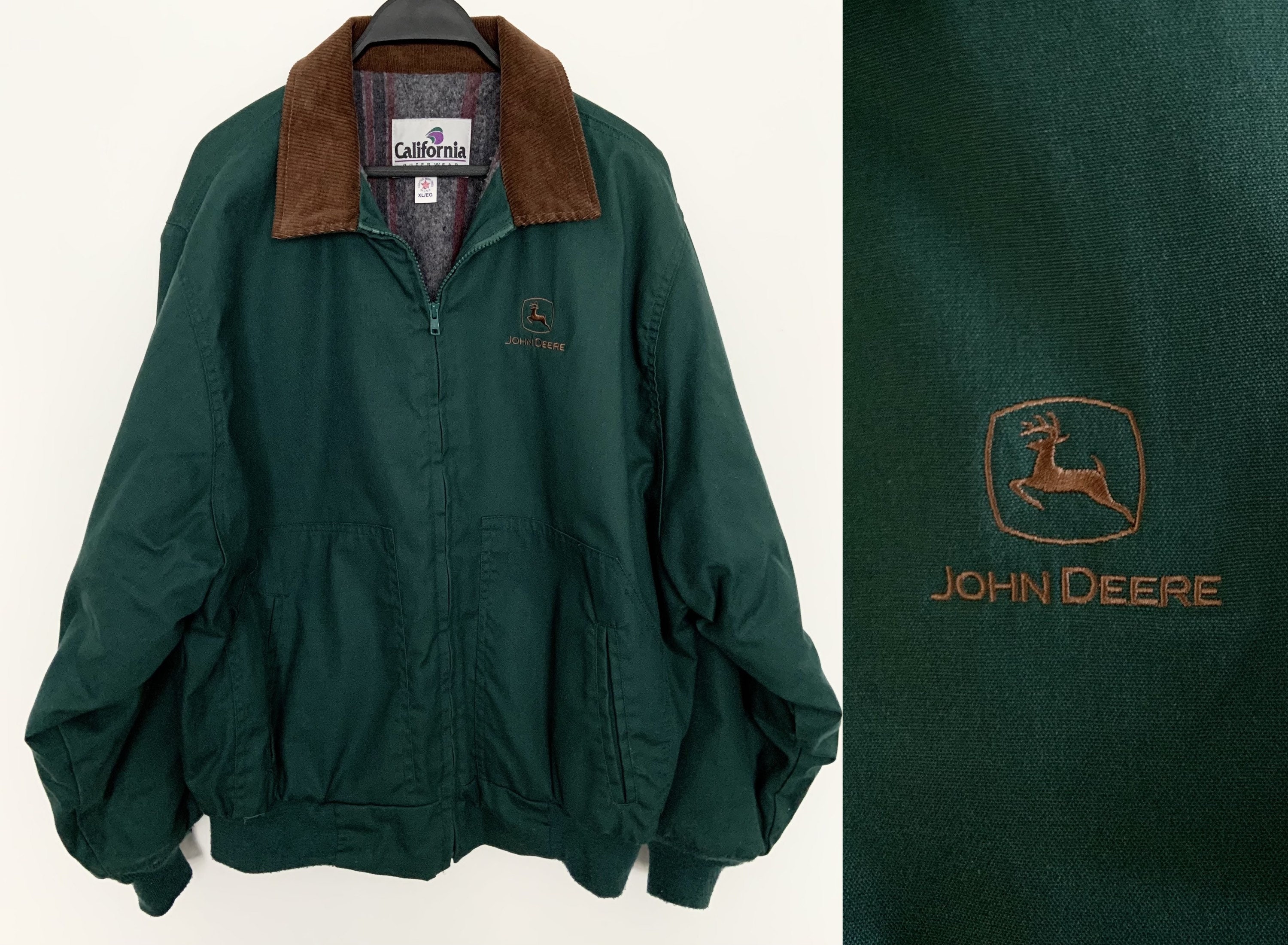 Vintage 80s JOHN DEERE Insulated Denim Barn Coat Jacket Etsy