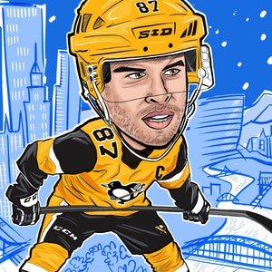 Sidney Crosby Caricature Oeuvre d&#39;art