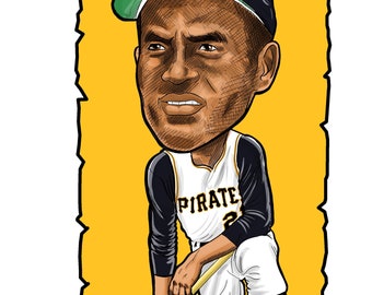 The Great One Roberto Clemente Caricature