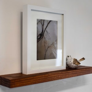 Skinny Custom Floating Wood Shelves | Pine Ledge Shelf With Stain Choice and Custom Length