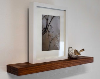 Skinny Custom Floating Wood Shelves | Pine Ledge Shelf With Stain Choice and Custom Length