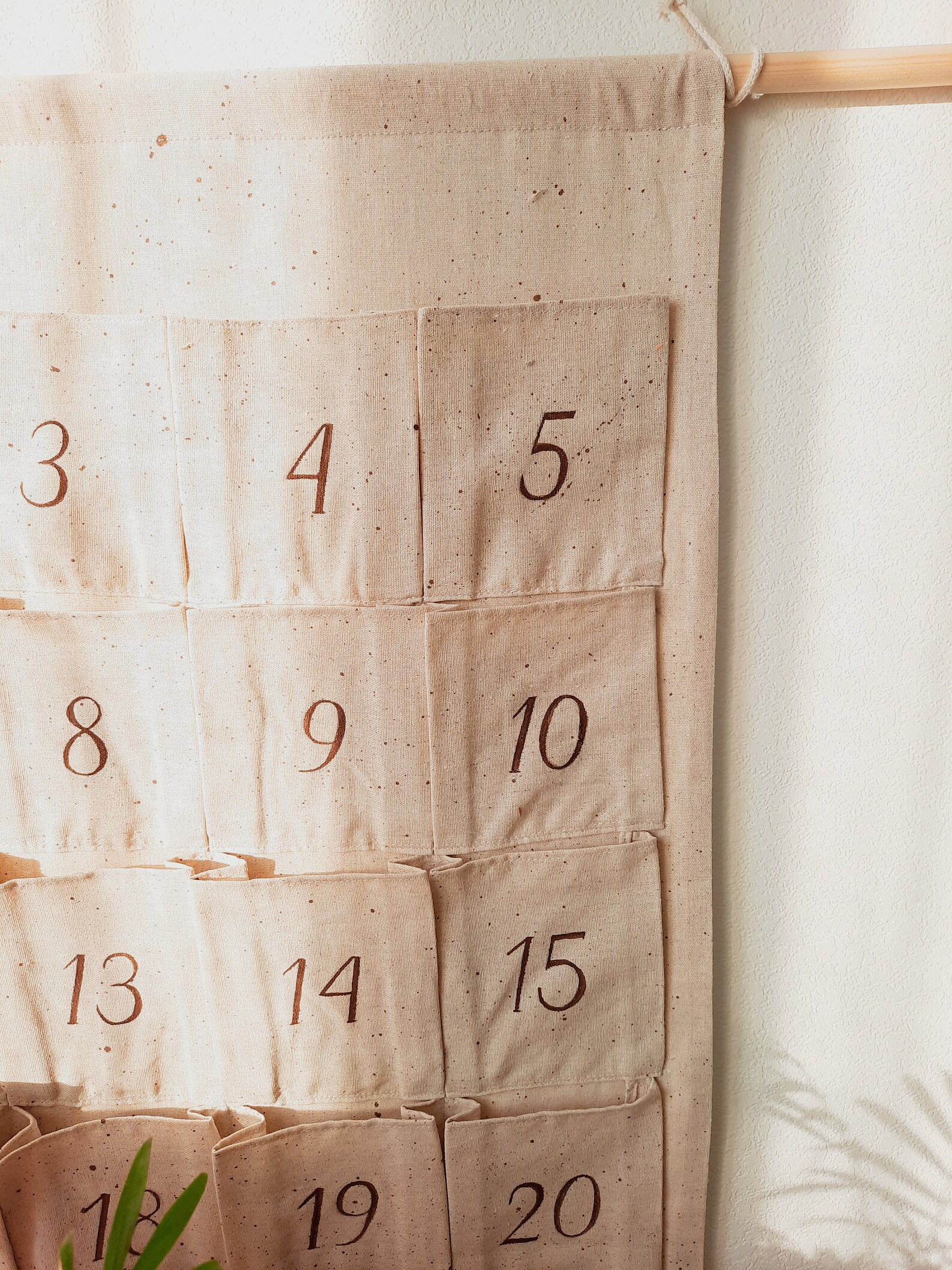 Fabric Advent Calendar With Pockets Christmas Calendar Etsy