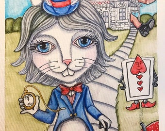 Alice’s Adventures in Wonderland The White Rabbit Giclee Art Print
