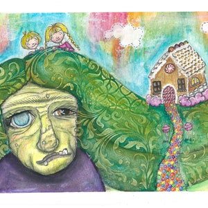 Hansel and Gretel Folk Tale Giclee Art Print