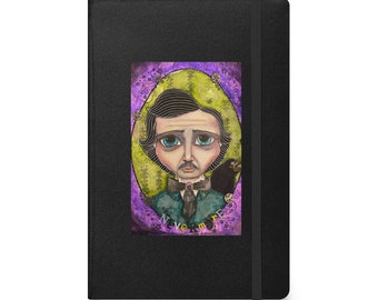 Hardcover bound notebook Edgar Allan Poe EAP NeverMore Steampunk Poet