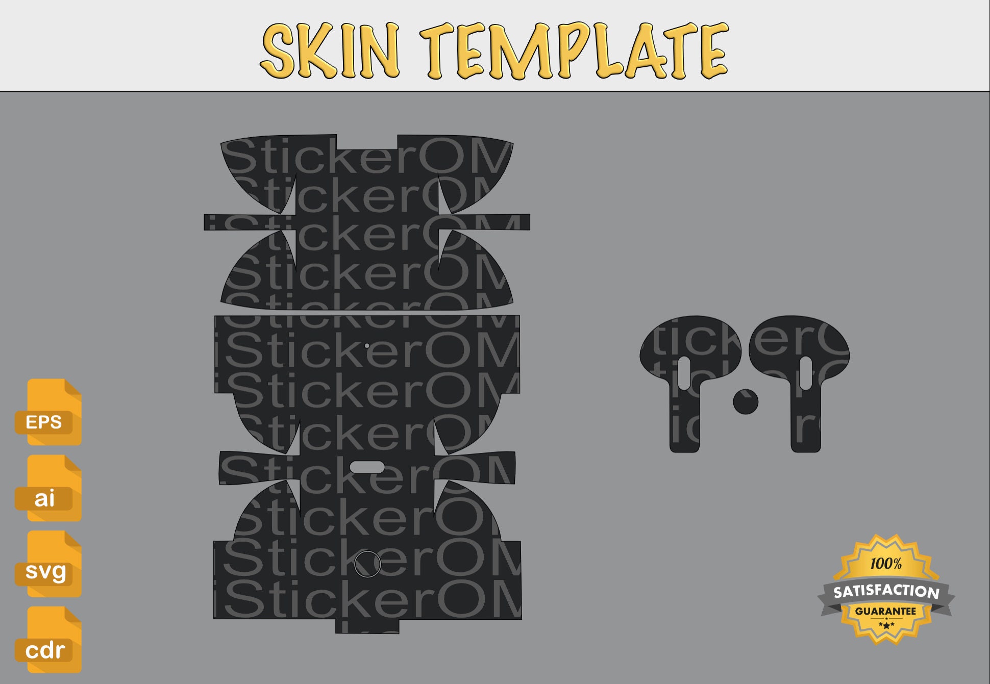 Download Airpod Pro cutting template Silhouette Vector Vinyl | Etsy