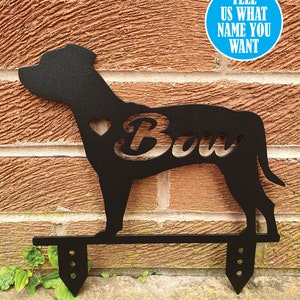 Staffordshire Bull Terrier Metal Garden Gift, Personalised Staffy Dog Gift, Pet Memorial, Ornament, Garden Decor, Gift for Her, Gift for Him