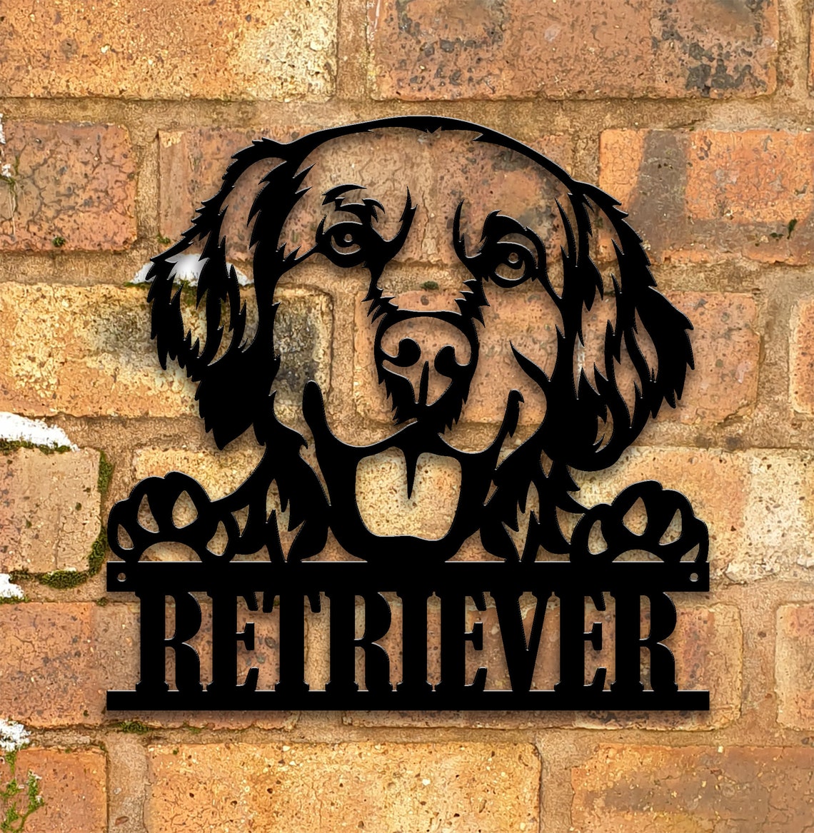 Golden Retriever Metal Sign For Home House Name Wall Decor Etsy