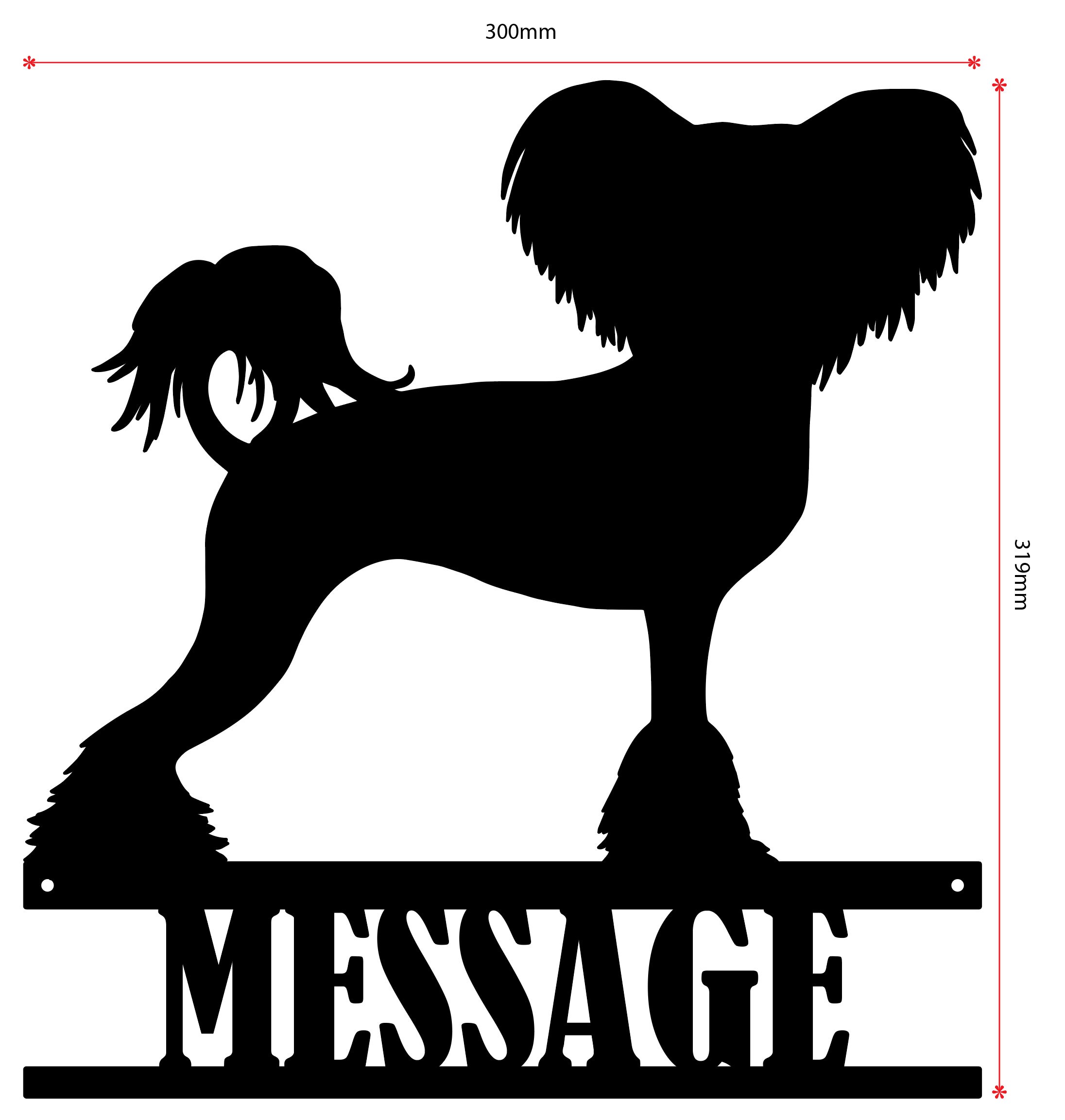 Chinese Crested Metal Sign for Home House Name Wall Art Dog | Etsy