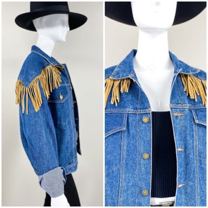 Mens denim jacket with fringe online